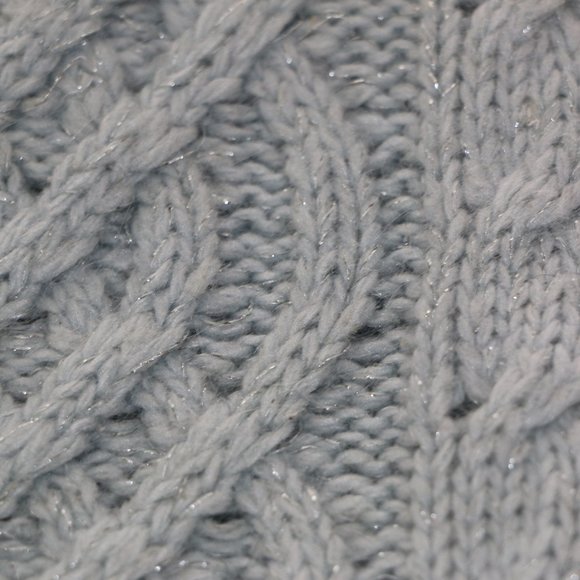 SO Light Blue Off-the-Shoulder Sweater with Shimmery Silver Thread - Size Small - Picture 6 of 9